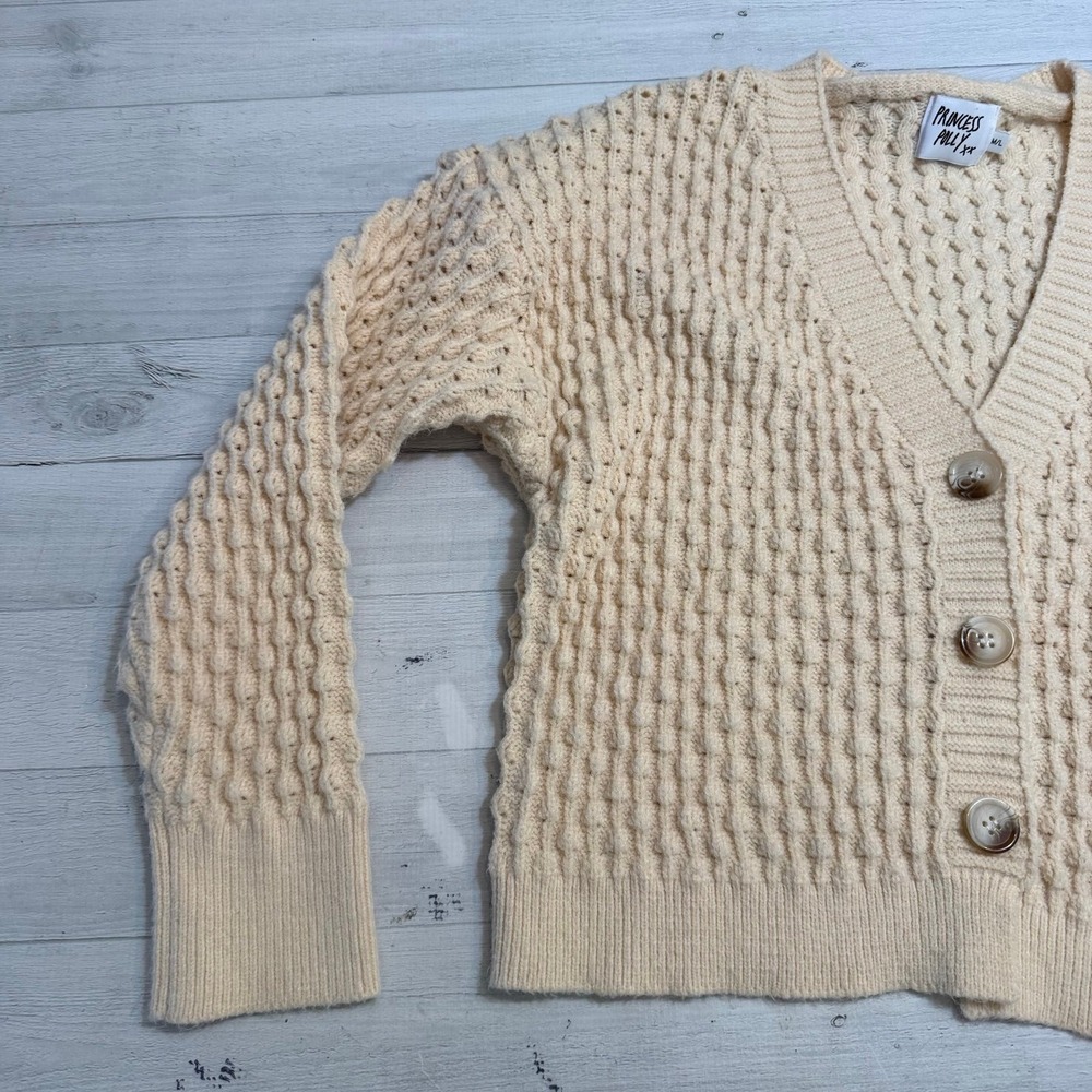 Princess Polly women's knitted bubble cardigan medium large - Picture 5 of 11